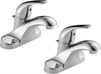 Delta Foundations 4in Faucet  Chrome 2Pk