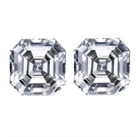 Natural Colorless White Topaz Pair{Flawless-VVS1}