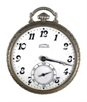 ILLINOIS STERLING 17K POCKET WATCH NR