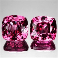 Natural Red Pink Sapphire Pair  {Flawless-VVS}