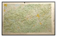 KNOXVILLE TENNESSEE 3D WALL MAP