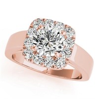 Certified 1.25 Ctw SI2/I1 Diamond in 14k Rose Gold