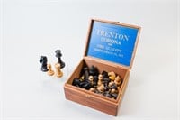 Vintage Wooden Chess Piece Set