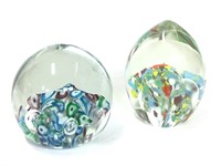Vtg Millefiori & Other Multi-Color Paperweight