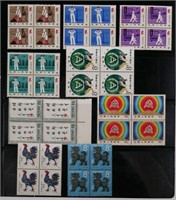 CHINA POSTAGE STAMP BLOCKS, 1980S, MNH