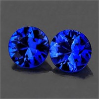 Natural Royal Blue Sapphire Pair [Flawless-VVS]