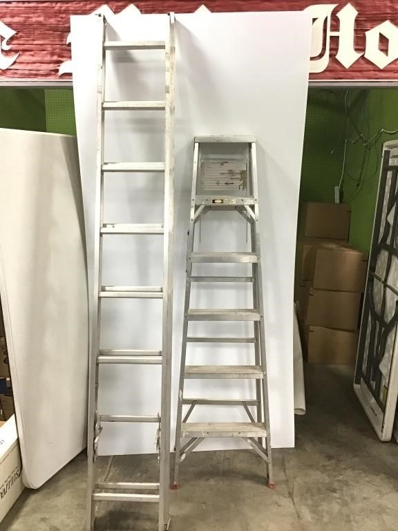 Pair Ladders - 5' Aluminum Step 16' Extension