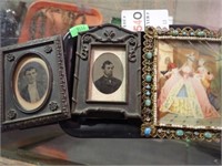 SM PAINTING + 2 FRAMED TINTYPES