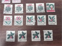 Lot of 19 used VTG Christmas stamps
