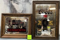 11 - FRAMED KENWORTH & COORS MIRRORS (H18)