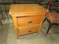 WOOD 2 DRAWER NIGHT STAND