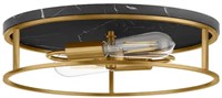 Hampton Bay Cogburn 13 in. 2-Light Antique Brass