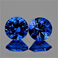 Natural Intense Blue Sapphire Pair [Flawless-VVS]