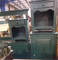 4-PC GREEN PAINTED BEDROOM SET