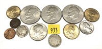 Lot, type coins, 12 pcs.