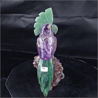 Natural Stone Handcarved Quartz Bird