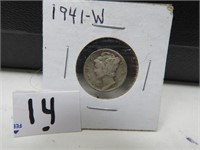 90% Silver 1941  Mercury Dime