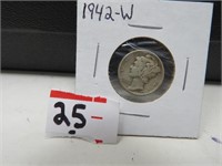 90 % Silver 1942 Mercury Dime