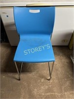 Blue Stacking Patio Chair