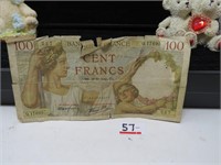 100 -cent- Francs- 1940