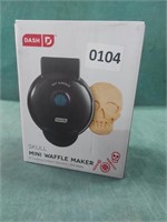 Dash Mini Skull Waffle Maker. Appears New Factory