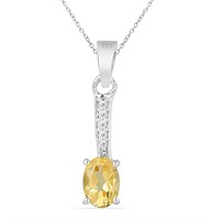 0.8ct Citrine Timeless Pendant in 925 S.Silver