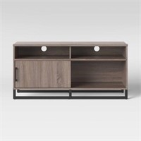 Mixed Material TV Stand for TVs up to 54" Gray - R