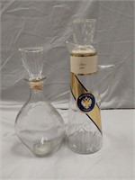 Vtg Wolfschmidt Vodka Glass & Misc Bottle