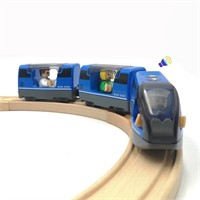 DSHMIXIA Battery Operated Train for Wooden Train T