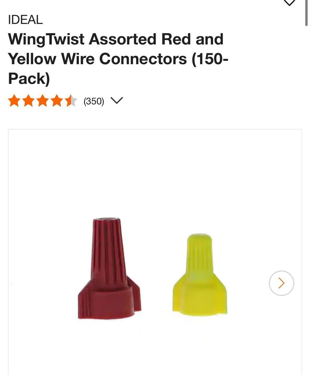 Wing Twist Assorted Red and Yellow Wire Connectors