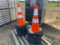 (25) UNUSED SAFETY HIGHWAY CONES