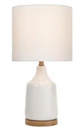 Hampton Bay Saddlebrook 21.5 in. Cream Table Lamp