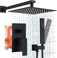 B6477  Luxury Black Shower Faucet Set 10