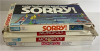 Sorry & Monopoly Games