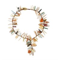 Shell & Multi Stone Necklace 20"