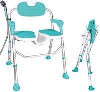 Shower Chair with Arms and Back 350 LB, Folding Sh