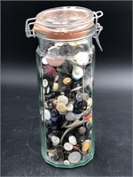 Vintage Bottle Filed with Buttons