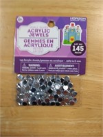 G) New, Small Silver Acrylic Jewels