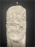 Hand Carved Antler Dragon Pendant