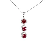 Natural Red Ruby Pendant/Necklace