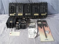 Lot of 8 Various Industrial Circuit Breakers