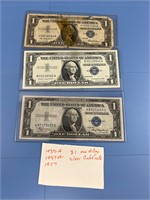 US 1$ SILVER CERTIFICATE DOLLARS VINTAGE 1935/1957