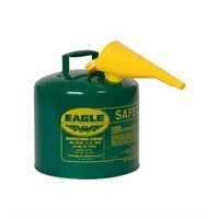 5 Gallon Type I Safety Can  Green with Funnel - No