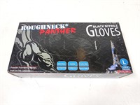 NEW Roughneck Panther Black Nitrile Gloves (L)