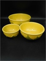 SHAWNEE POTTERY CORN KING BOWLS SET OF 3 VINTAGE A