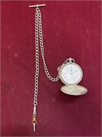 Longines Solid Silver Pocket Watch and Chain