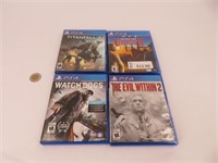 4 jeux pour Playstation 4 dont Watch Dogs