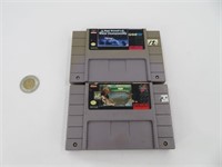 2 jeux pour Super Nintendo SNES, F1 et Bass