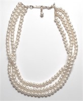 3-STRAND FAUX PEARLS