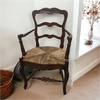 Antique French Ladder Back Armchair